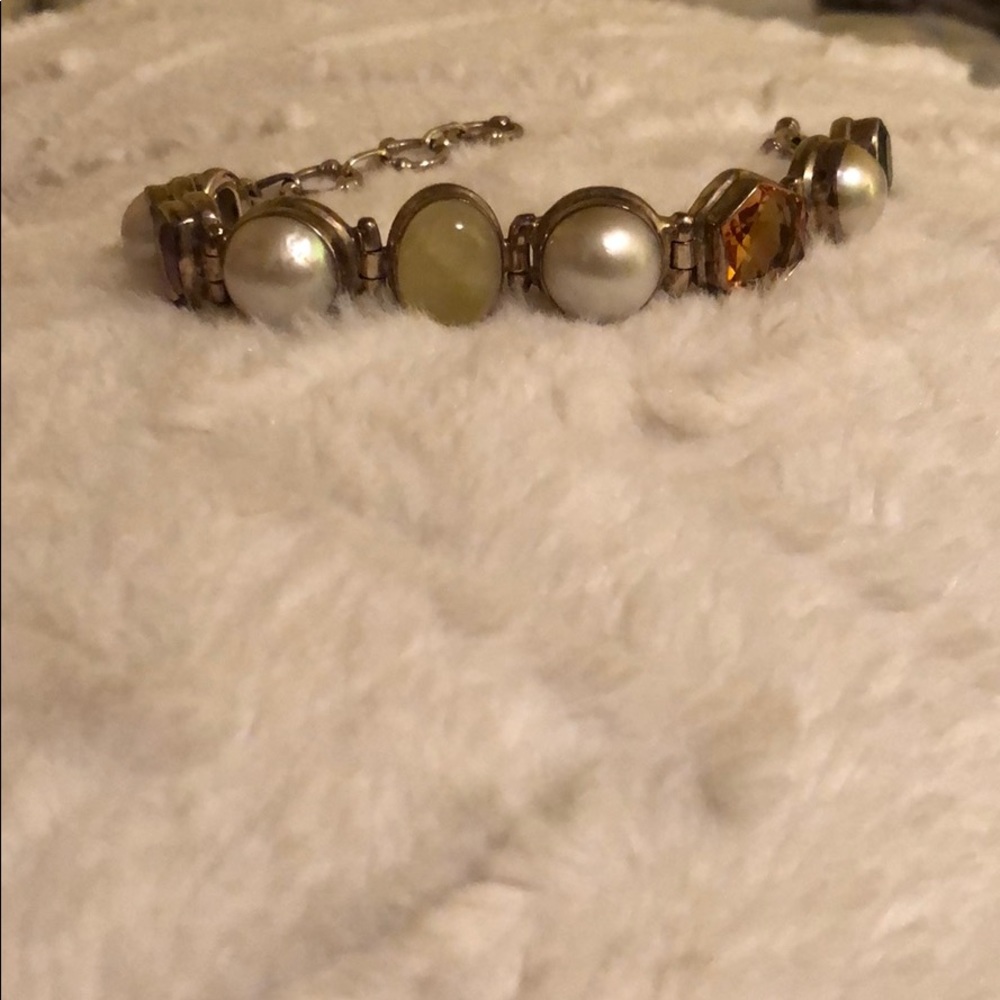 Sterling Silver Stone bracelet